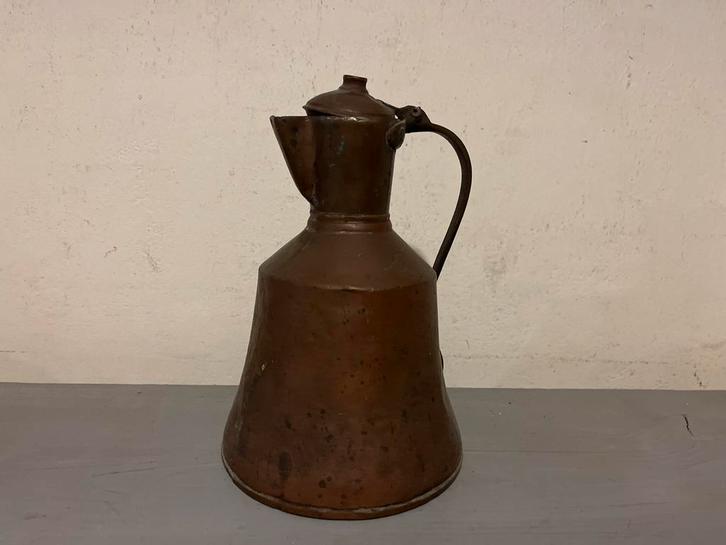 Antieke Koperen Koffiekan - 23cm, Antiek en Kunst, Antiek | Koper en Brons, Koper, Ophalen of Verzenden