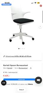 Bureau stoel Kartell Spoon Chair, Ophalen, Gebruikt, Wit, Bureaustoel