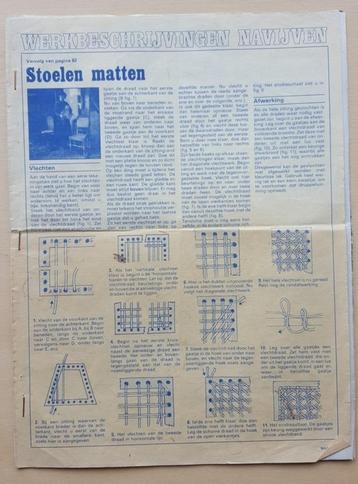 Zelf stoelen matten. O.A. uit het blad "Na vijven" beschikbaar voor biedingen