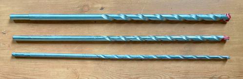 3 Lange Steenboren 40cm, 10/12/14mm, in Bewaarhoes, Doe-het-zelf en Verbouw, Gereedschap | Boormachines, Zo goed als nieuw, 600 watt of meer