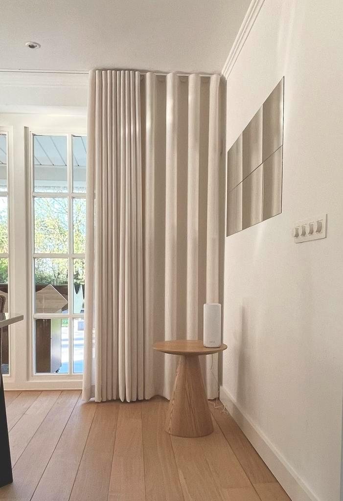 Japandi stijl beige effen gordijnen op maat, Huis en Inrichting, Stoffering | Gordijnen en Lamellen, Nieuw, 200 cm of meer, 200 cm of meer