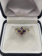 Vintage 9 karaat Amethist en diamant