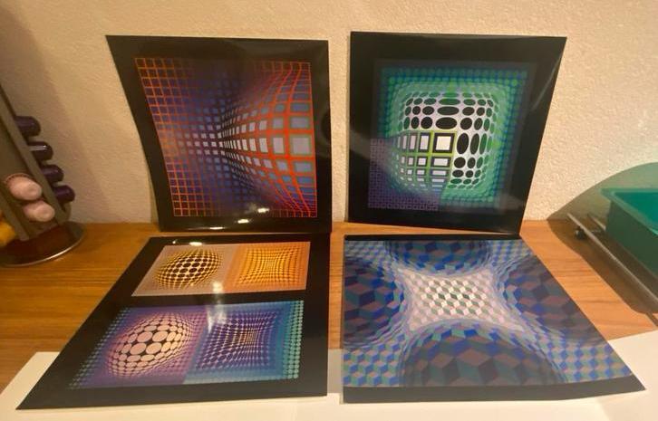 Vasarely - Structures Universelles du Damier, Antiek en Kunst, Kunst | Litho's en Zeefdrukken, Ophalen of Verzenden