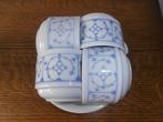 Kop en schotel imitatie Saksisch Blauw 4 stuks, Huis en Inrichting, Keuken | Servies, Ophalen of Verzenden, Zo goed als nieuw