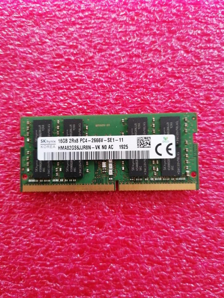 SK Hynix 16GB DDR4 sodimm 2666MHz Laptop Geheugen, Computers en Software, RAM geheugen, Zo goed als nieuw, Laptop, 16 GB, DDR4
