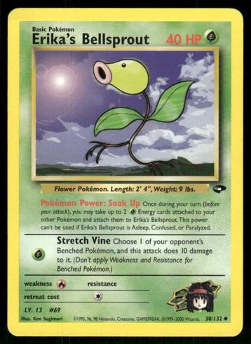 Erika's Bellsprout 38/132 - Gym Challenge (EX) beschikbaar voor biedingen