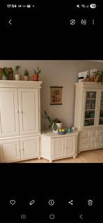 Grote Grenen Kast - 3 Delen, Huis en Inrichting, Kasten | Dressoirs, Ophalen, Gebruikt, Glas, Landelijk