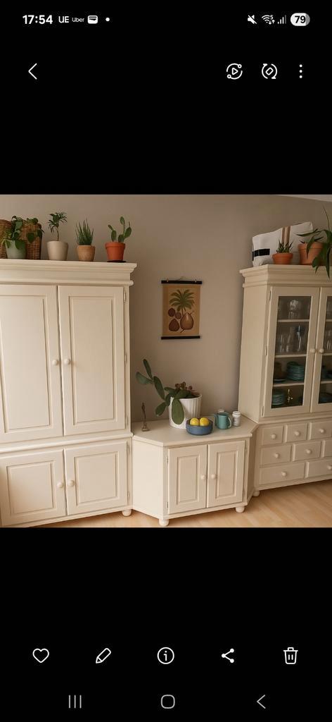 Grote Grenen Kast - 3 Delen, Huis en Inrichting, Kasten | Dressoirs, Gebruikt, 200 cm of meer, 50 tot 75 cm, Met lade(s), Met deur(en)