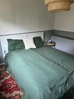 Wit tweepersoons bed, Huis en Inrichting, Slaapkamer | Bedden, Ophalen, Gebruikt, Wit, Tweepersoons