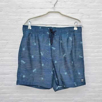 Billabong Zwem Shorts Maat S Staal Blauw Palmbomen beschikbaar voor biedingen