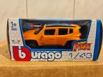 Burago 2017 Jeep Renegade Oranje, Ophalen of Verzenden, Zo goed als nieuw, Auto
