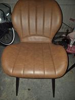 4 Kwantum eetkamerstoelen bruin kunstleder, Huis en Inrichting, Stoelen, Ophalen, Gebruikt, Bruin, Vier