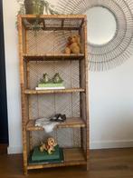 Leuke vintage Rotan kast met 4 planken, Huis en Inrichting, Gebruikt, 150 tot 200 cm, 25 tot 50 cm, Overige materialen
