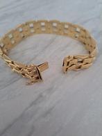 14 karaat prachtige brede  armband, Sieraden, Tassen en Uiterlijk, Armbanden, Ophalen of Verzenden, Gebruikt, Goud, Goud