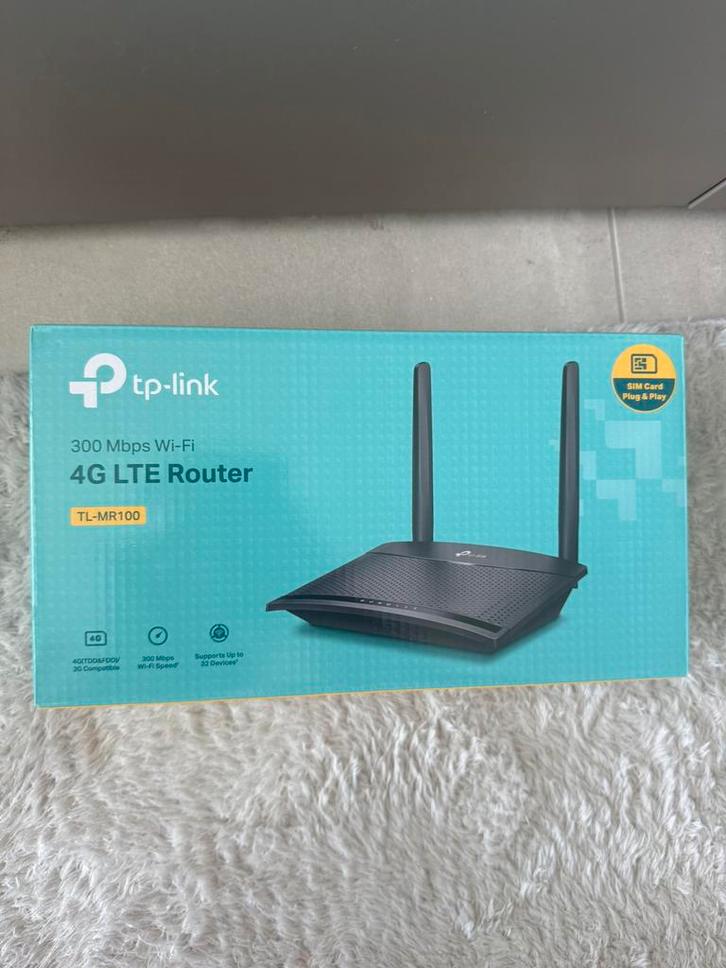 TP-Link TL-MR100 4G LTE WiFi Router , 300 Mbps, , nieuw, Computers en Software, Netwerk switches, Zo goed als nieuw, Ophalen of Verzenden