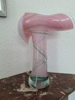 Door glasblazer gemaakte vaas roze gemarmerd, Ophalen of Verzenden