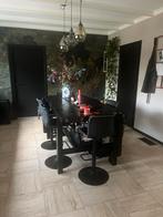 Werkbank / eettafel met 6 verstelbare krukken, Huis en Inrichting, Ophalen, Zo goed als nieuw, Rechthoekig, 50 tot 100 cm