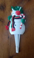 Vintage kerststeker sneeuwpop - sneeuwkindje, Ophalen of Verzenden, Nieuw