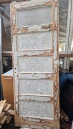 Paneeldeur, 5 vlaks, 78x211.4cm, Geschuurd, Doe-het-zelf en Verbouw, Deuren en Horren, Gebruikt, Minder dan 80 cm, Binnendeur