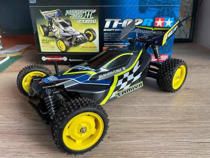 Tamiya 1/10 TT-02B Plasma Edge II, Hobby en Vrije tijd, Modelbouw | Radiografisch | Auto's, Zo goed als nieuw, Auto offroad, Elektro