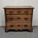Hollands 3-laads eiken commode, ca. 1880. Breedte 98 cm, Ophalen