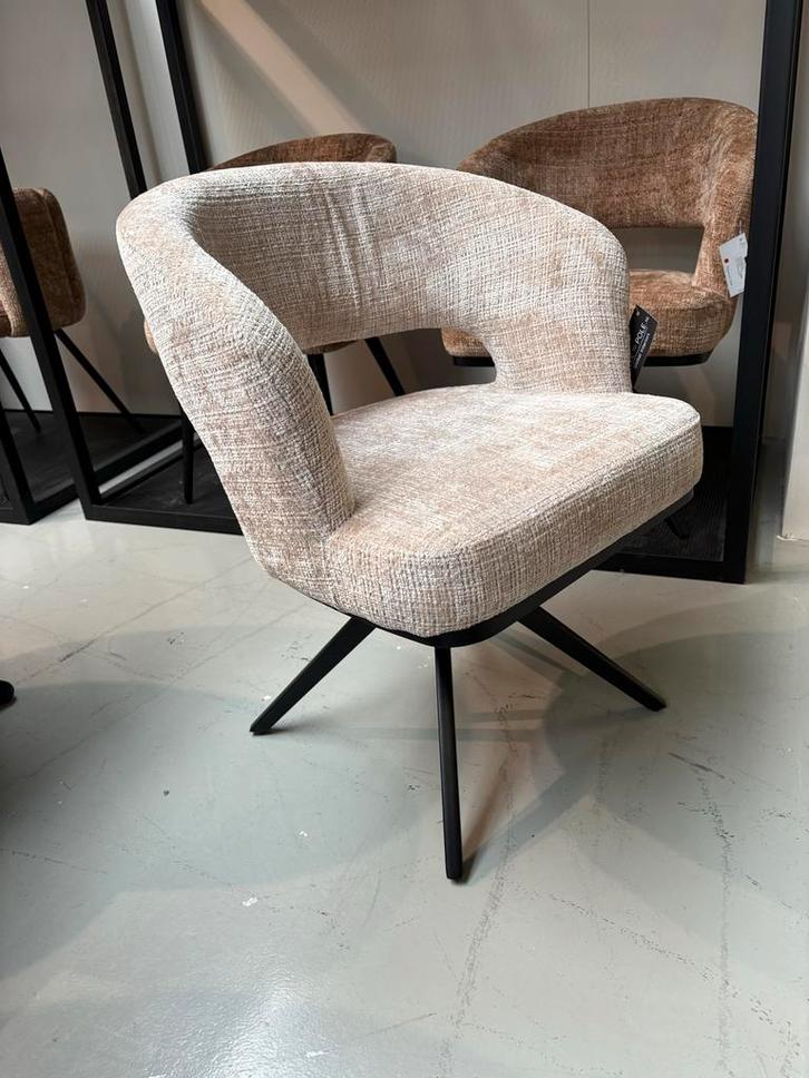 Avena Chair Cream - Nieuw in alle kleuren!, Huis en Inrichting, Stoelen, Nieuw, Vijf, Zes of meer stoelen, Stof, Overige kleuren