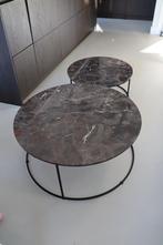Marmeren tafels, Ophalen, 50 tot 100 cm, Rond, Zo goed als nieuw
