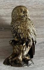 Antiek Bronzen of Koperen Beeld van een Kerkuil Roofvogel, Ophalen