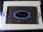 Dienblad art deco jaren 30 glas hout vintage, Huis en Inrichting, Ophalen of Verzenden, Gebruikt, Rechthoekig, Hout