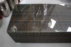 1 x lange salontafel tuintafel sidetable wicker glasplaat, Ophalen, Zo goed als nieuw