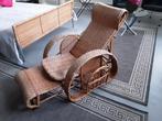 Prachtige vinted bamboe/ rotan lounge stoel, Ophalen, Rotan