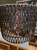 Verstelbare RVS Lampenvoet met Zwarte Kap, Ophalen, Gebruikt, 100 tot 150 cm, Stof