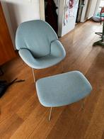 Artifort F555 Pierre Paulin Fauteuil met Voetenbankje, Ophalen, Gebruikt, Metaal, 75 tot 100 cm