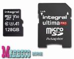 Micro SDXC, SD Geheugenkaart V30 128 GB met adapterkaart, Smartphone, Ophalen of Verzenden, Integral, MicroSDXC