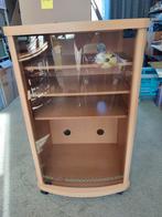 Audio kast met veiligheidsglas en wieltjes, Huis en Inrichting, Kasten | Televisiemeubels, Ophalen, Gebruikt, Glas, 100 tot 150 cm
