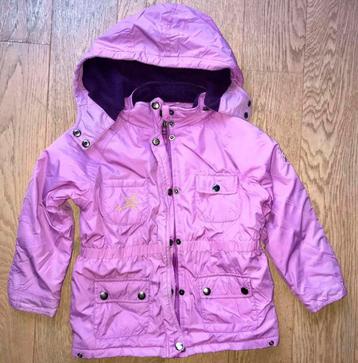 Winterjas lila paars maat 116 fleece voering en capuchon beschikbaar voor biedingen