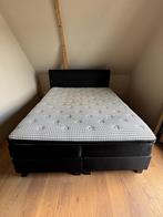 Boxspring zwart 210x160, Huis en Inrichting, Ophalen, Gebruikt, Tweepersoons, 160 cm