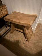 Teak Houten Krukje, Ophalen, Bruin, Zo goed als nieuw, Eén