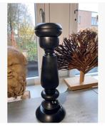 Houten Brocante hoedenstandaard zwart 43 cm, Antiek en Kunst, Curiosa en Brocante, Ophalen of Verzenden