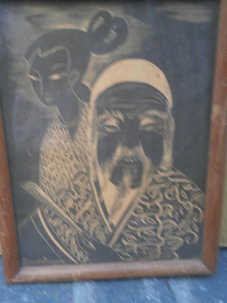 Cees Bantzinger, (scheen) 2 Goede etsen in lijstjes, Antiek en Kunst, Kunst | Etsen en Gravures, Ophalen