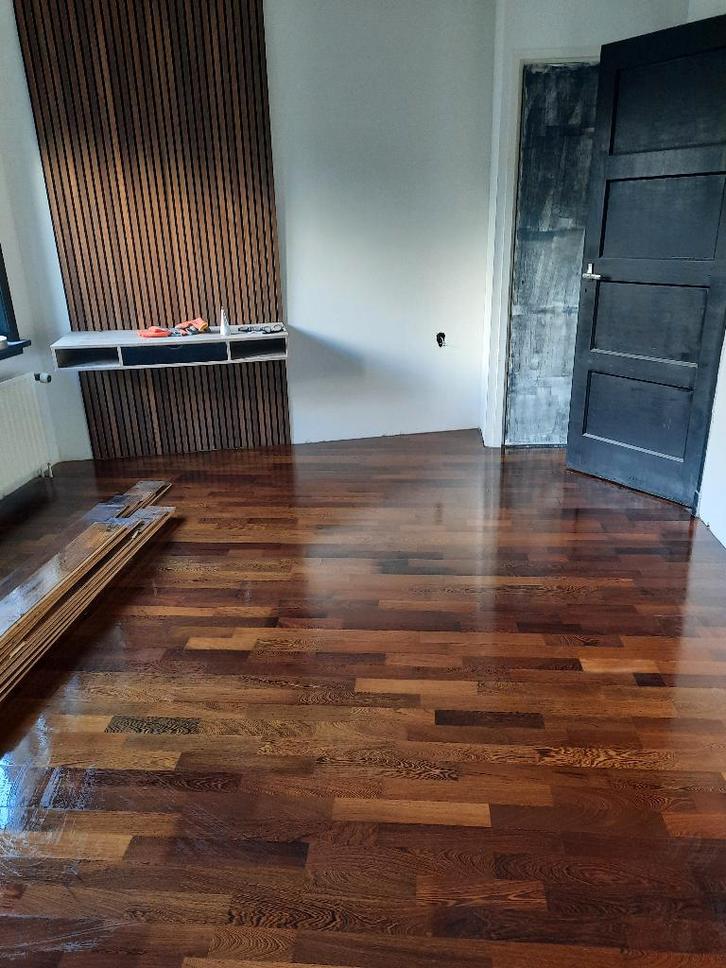 Parket vloer 50m2, Doe-het-zelf en Verbouw, Vloerdelen en Plavuizen, Gebruikt, Parket, Hout, 150 cm of meer, 10 tot 30 cm, 10 m² of meer