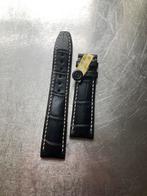 Baume mercier horlogebandje zwart alligator leer 21/18mm, Nieuw, Overige merken, Overige materialen, Ophalen of Verzenden