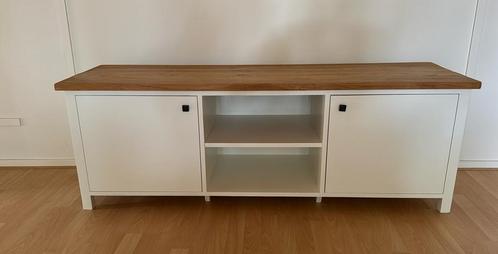 TV meubel hangemaakt teak blad 50x160x55, Huis en Inrichting, Kasten | Televisiemeubels, Zo goed als nieuw, Minder dan 100 cm