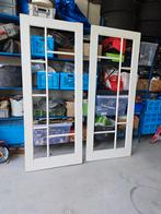 2 hardhouten deuren, Doe-het-zelf en Verbouw, Deuren en Horren, Ophalen, 80 tot 100 cm, 215 cm of meer, Binnendeur