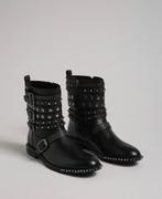 TWINSET model Yves Saint Laurent biker laarzen maat 40/ 41, Zwart, Lage of Enkellaarzen, Ophalen of Verzenden, Zo goed als nieuw