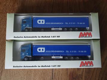 Daf XF + Krone trailer 1/87. AWM exclusief model (2x) beschikbaar voor biedingen