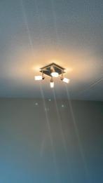 Set van 2 Plafondlamp led, Ophalen, Metaal of Aluminium, Zo goed als nieuw, Rvs