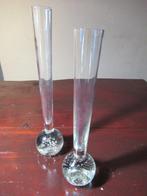 COPIER Glas 2 vaasjes hoog 22 cm en hoog 20 cm onbeschadigd, Ophalen of Verzenden