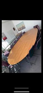 Grote bamboe vergadertafel ovaal, 200 cm of meer, 100 tot 150 cm, Modern, Metaal
