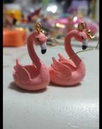 Nieuwe Flamingo Oorbellen, Overige materialen, Hangers, Nieuw, Ophalen of Verzenden